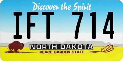 ND license plate IFT714