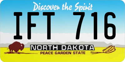 ND license plate IFT716