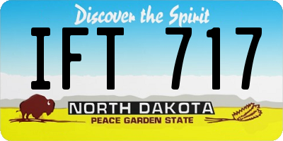 ND license plate IFT717