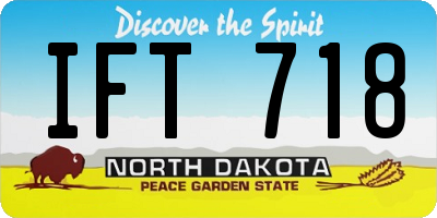 ND license plate IFT718
