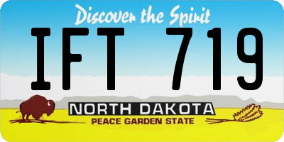 ND license plate IFT719