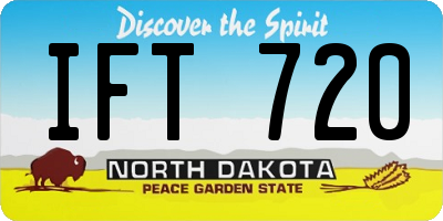 ND license plate IFT720