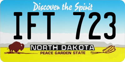ND license plate IFT723