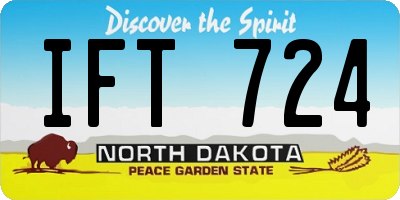 ND license plate IFT724