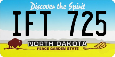 ND license plate IFT725