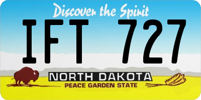 ND license plate IFT727