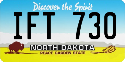 ND license plate IFT730