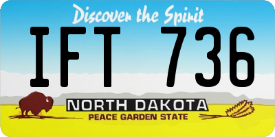 ND license plate IFT736