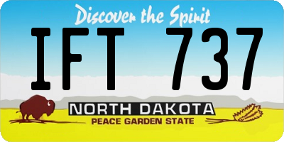 ND license plate IFT737