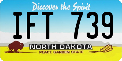 ND license plate IFT739