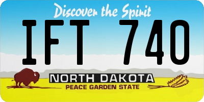 ND license plate IFT740