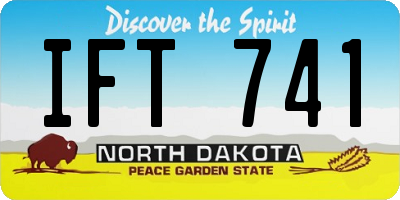 ND license plate IFT741