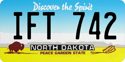 ND license plate IFT742