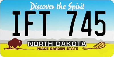 ND license plate IFT745
