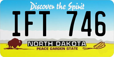 ND license plate IFT746