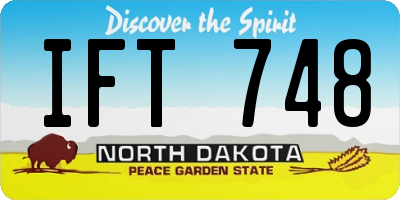 ND license plate IFT748