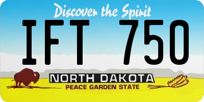 ND license plate IFT750