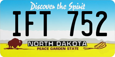 ND license plate IFT752