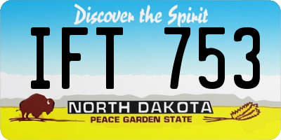 ND license plate IFT753