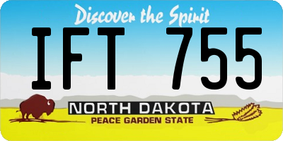 ND license plate IFT755