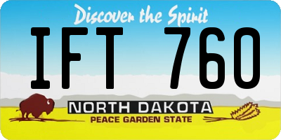 ND license plate IFT760