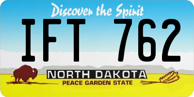 ND license plate IFT762