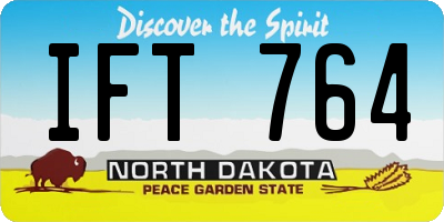 ND license plate IFT764