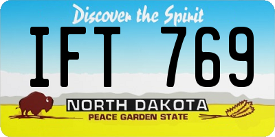 ND license plate IFT769
