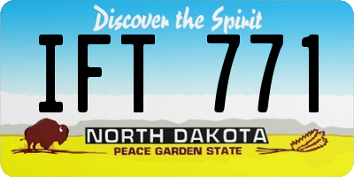 ND license plate IFT771