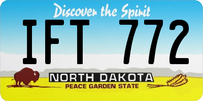 ND license plate IFT772
