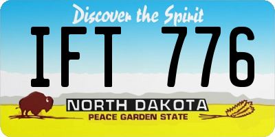 ND license plate IFT776