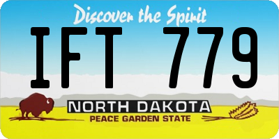ND license plate IFT779