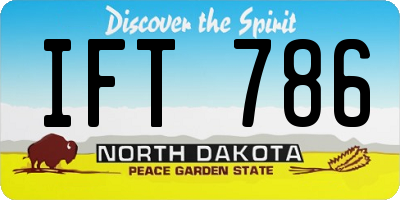ND license plate IFT786