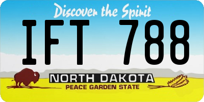 ND license plate IFT788