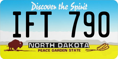 ND license plate IFT790