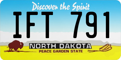 ND license plate IFT791