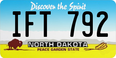 ND license plate IFT792