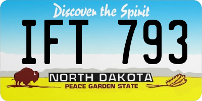 ND license plate IFT793