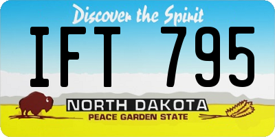 ND license plate IFT795