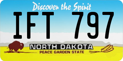 ND license plate IFT797