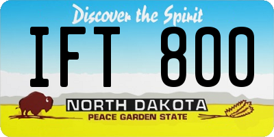 ND license plate IFT800