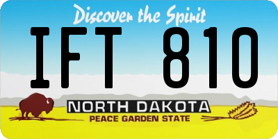ND license plate IFT810