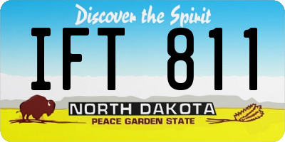 ND license plate IFT811
