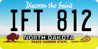 ND license plate IFT812