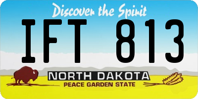 ND license plate IFT813