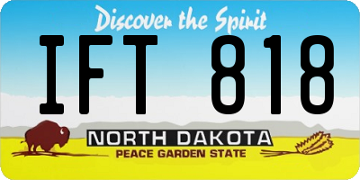 ND license plate IFT818