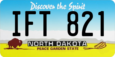 ND license plate IFT821