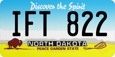 ND license plate IFT822