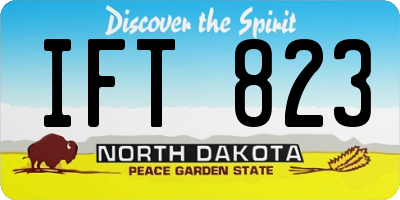 ND license plate IFT823