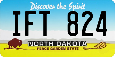 ND license plate IFT824